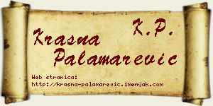 Krasna Palamarević vizit kartica
